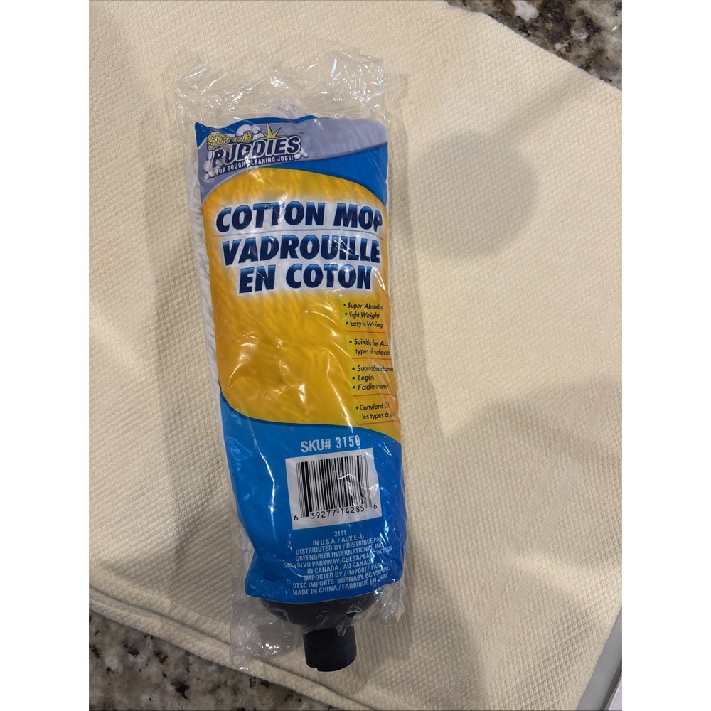 Scrub Buddies Cotton Mop Head Replacement Mop Head 3717‎
